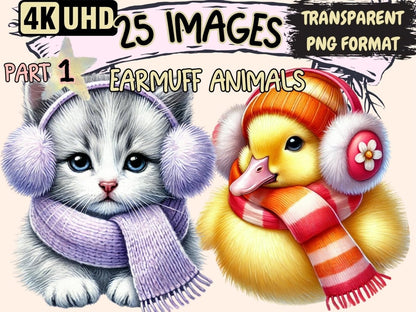 Earmuff Animals (P1) Clipart Animal Graphics - Wonders Artist