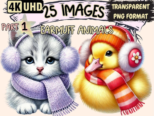 Earmuff Animals (P1) Clipart Animal Graphics - Wonders Artist