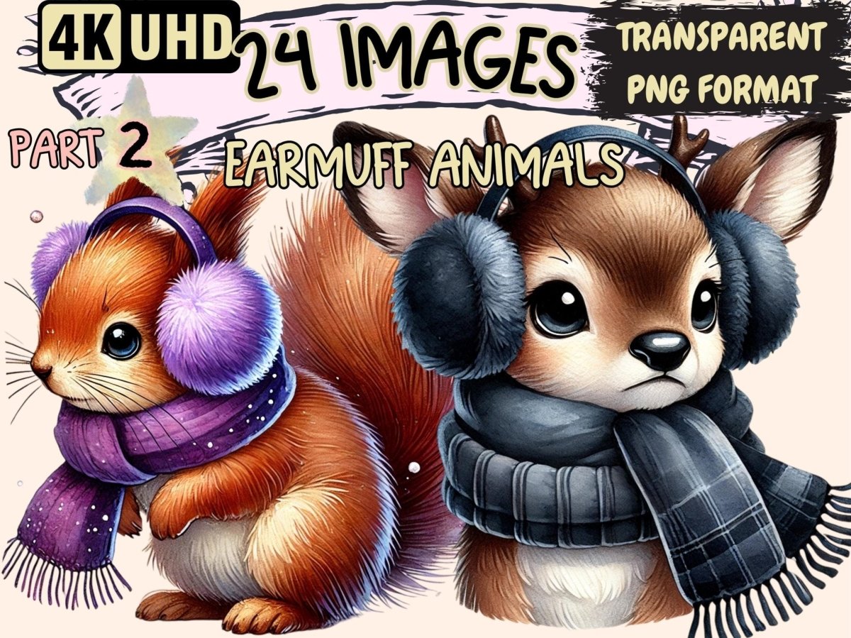 Earmuff Animals (P2) Clipart Animal Graphics - Wonders Artist