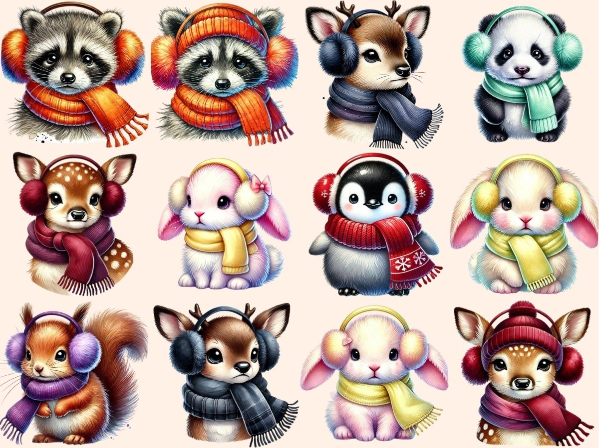 Earmuff Animals (P2) Clipart Animal Graphics - Wonders Artist