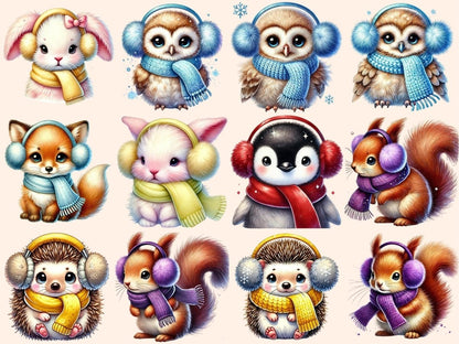 Earmuff Animals (P2) Clipart Animal Graphics - Wonders Artist