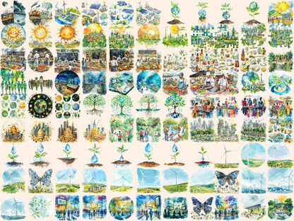 Earth Day Watercolor Clipart earth day awareness - Wonders Artist