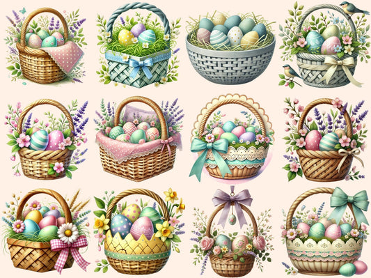 Easter Baskets (P3) Clipart