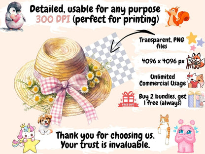 Easter Bonnets Watercolor Clipart Bonnet Clipart - Wonders Artist