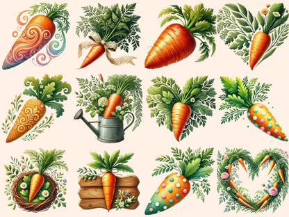Easter Carrots Clipart bunny food clipart - Wonders Artist