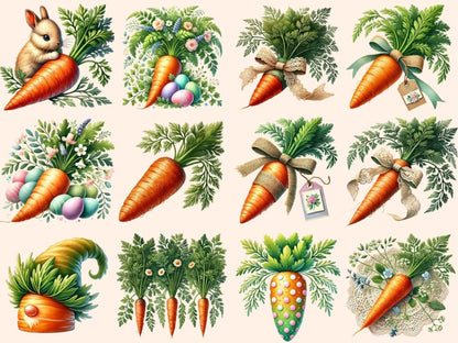 Easter Carrots Clipart bunny food clipart - Wonders Artist