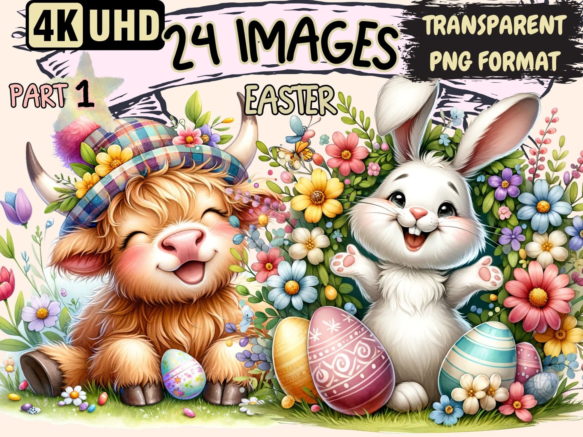 Easter Clipart - High - Quality Instant Digital Download for Creative Projects