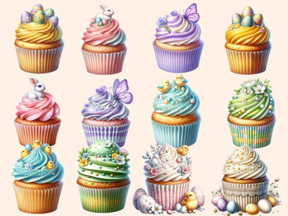 Easter Cupcakes Clipart bunny cupcake art - Wonders Artist