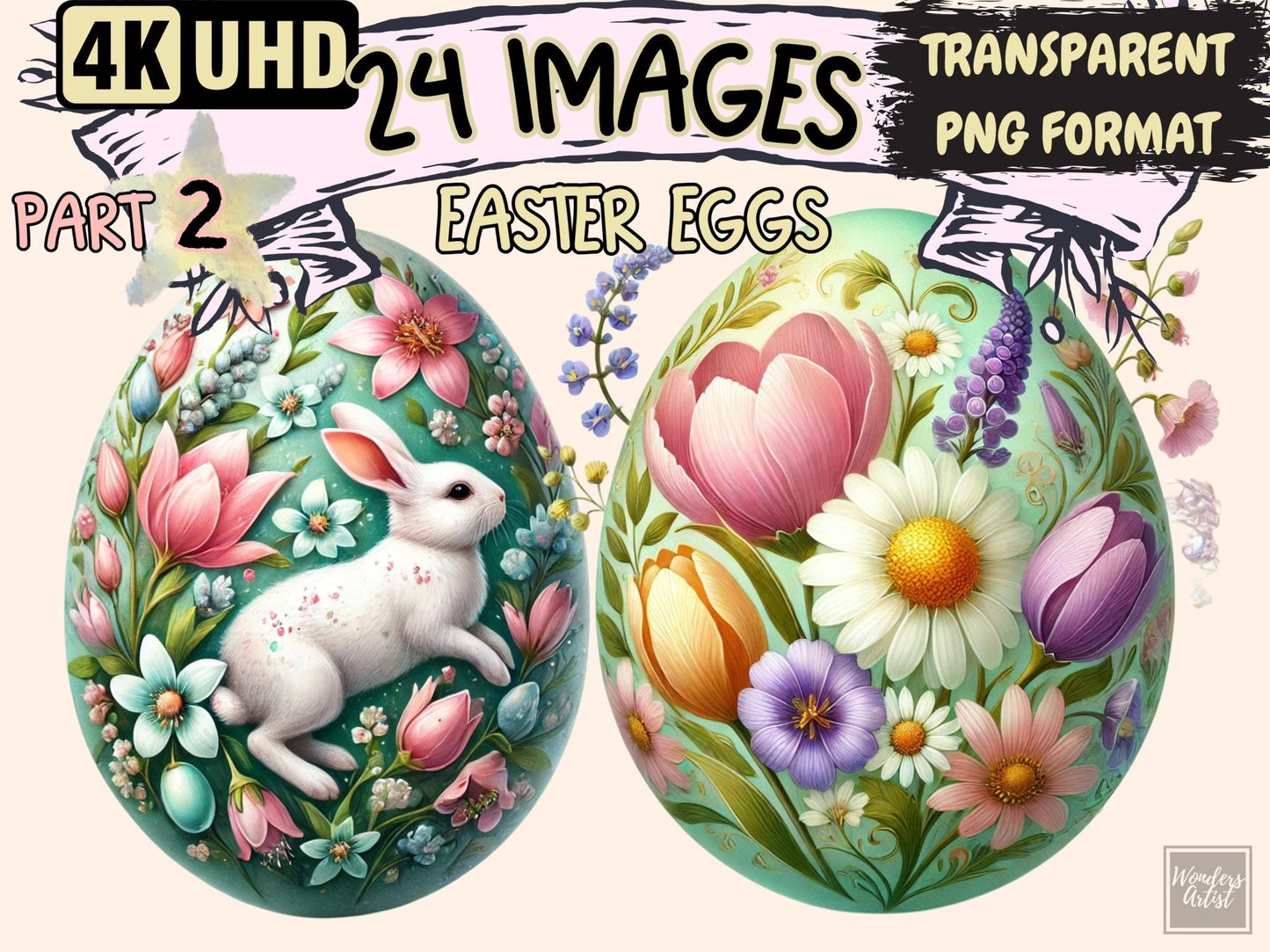 Easter Eggs (P2) Clipart - High - Quality Instant Digital Download for Creative Projects