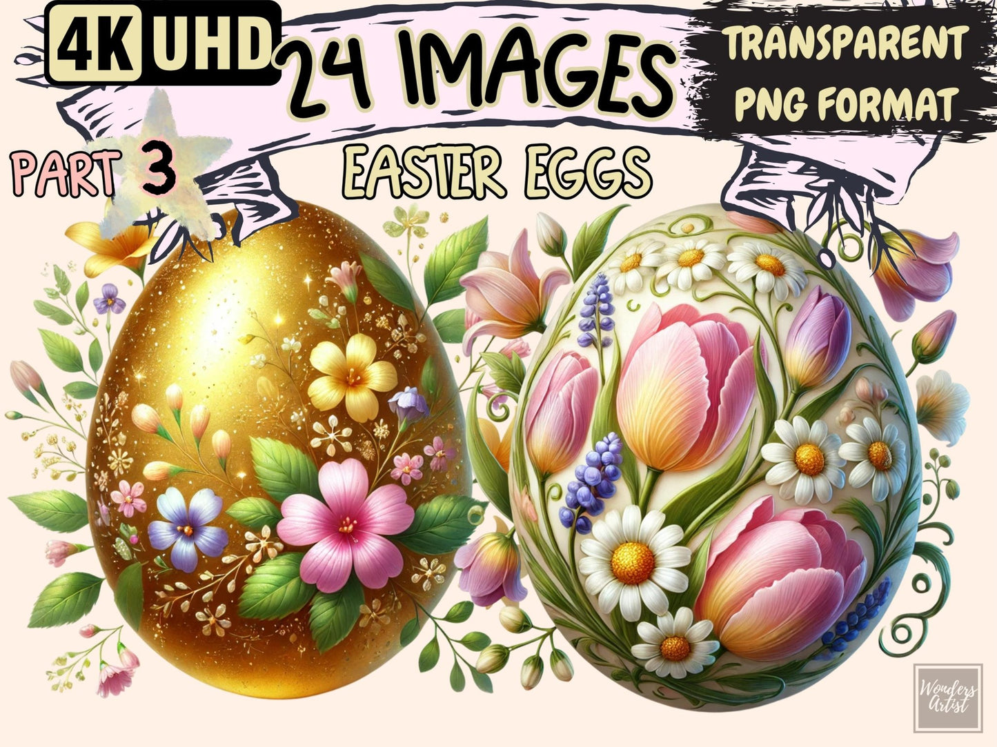 Easter Eggs (P3) Clipart - High - Quality Instant Digital Download for Creative Projects