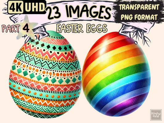 Easter Eggs (P4) Clipart - High - Quality Instant Digital Download for Creative Projects