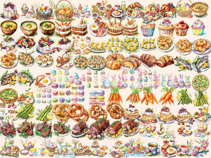 Easter Food Watercolor Clipart easter clipart - Wonders Artist