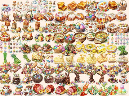 Easter Food Watercolor Clipart easter clipart - Wonders Artist