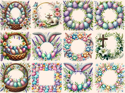 Easter Frames Clipart Easter Border Art - Wonders Artist