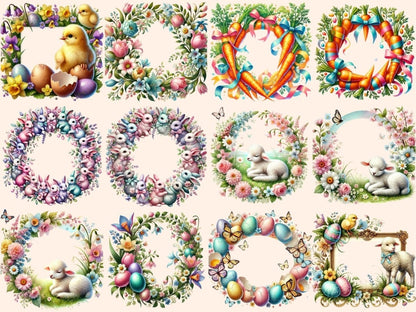 Easter Frames Clipart Easter Border Art - Wonders Artist