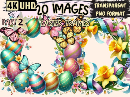 Easter Frames (P2) Clipart Easter Border Art - Wonders Artist