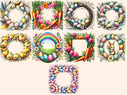 Easter Frames (P3) Clipart Easter Border Art - Wonders Artist