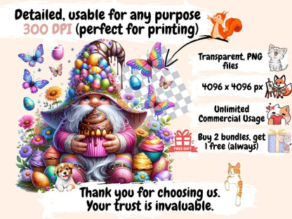 Easter Gnomes (P3) Clipart easter basket gnome - Wonders Artist