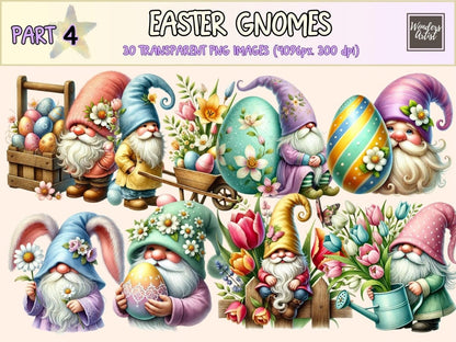 Easter Gnomes (P4) Clipart bunny gnome png - Wonders Artist