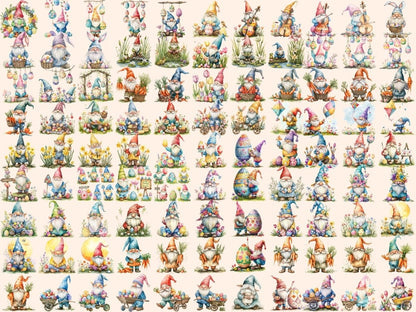 Easter Gnomes Watercolor Clipart easter clipart - Wonders Artist