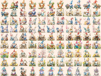 Easter Gnomes Watercolor Clipart easter clipart - Wonders Artist