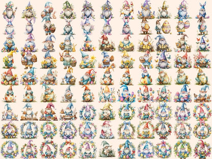 Easter Gnomes Watercolor Clipart easter clipart - Wonders Artist