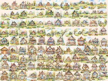 Easter Houses Watercolor Clipart easter clipart - Wonders Artist