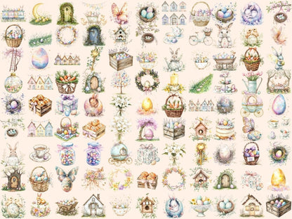 Easter Joy Watercolor Clipart bunny clipart - Wonders Artist