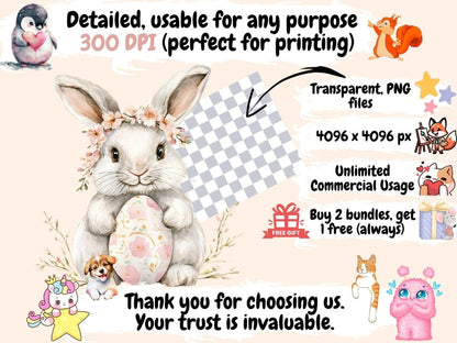 Easter Joy Watercolor Clipart bunny clipart - Wonders Artist
