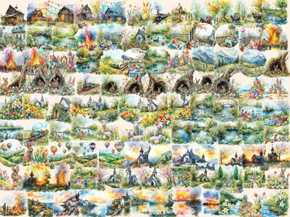 Easter Landscapes Watercolor Clipart cute easter clipart - Wonders Artist