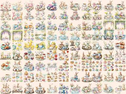 Easter Tea Watercolor Clipart easter clipart - Wonders Artist