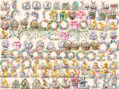 Easter Watercolor Clipart cute easter png - Wonders Artist