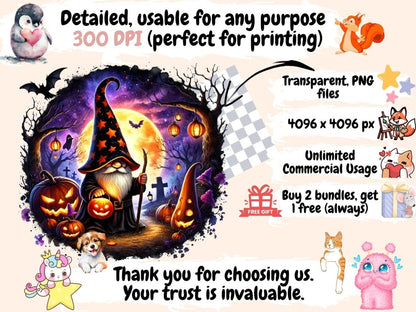 Eerie Forest Gnomes Clipart Creepy Gnomes - Wonders Artist