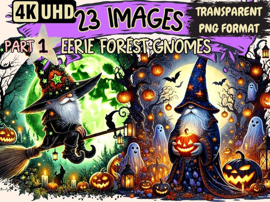 Eerie Forest Gnomes Clipart Creepy Gnomes - Wonders Artist
