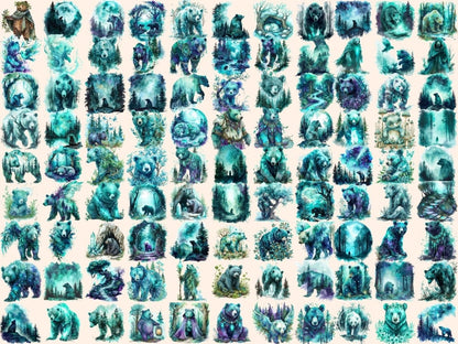 Elderwood Bears Watercolor Clipart bear clipart - Wonders Artist