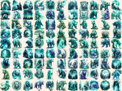 Elderwood Bears Watercolor Clipart bear clipart - Wonders Artist