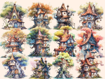 Elderwood Fairies Watercolor Clipart fairies clipart - Wonders Artist