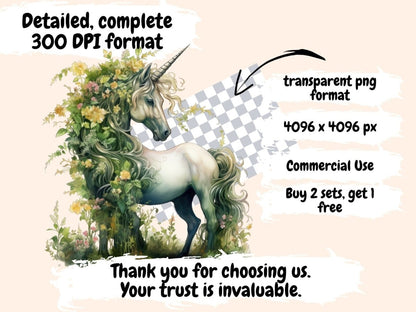 Elderwood Unicorns Watercolor Clipart elderwood clipart - Wonders Artist