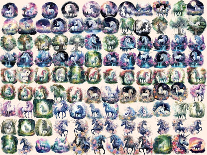 Elderwood Unicorns Watercolor Clipart elderwood clipart - Wonders Artist