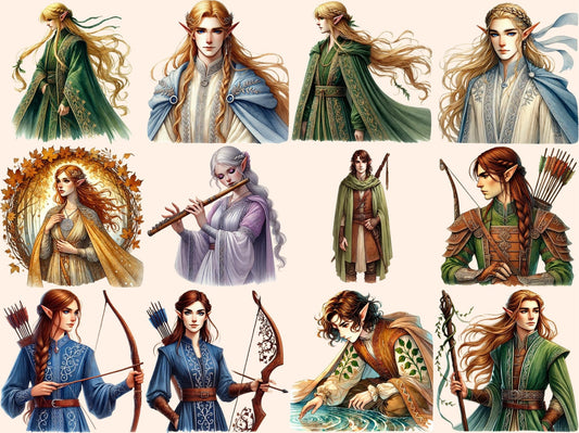 Elegant Elves Clipart