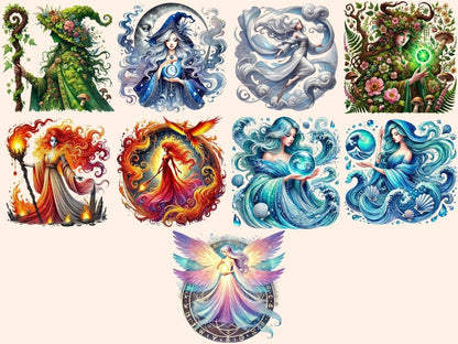 Elemental Witches Clipart Air Witch PNG - Wonders Artist