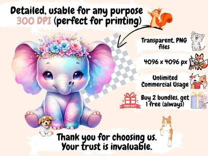 Elephant Clipart Animal clip art - Wonders Artist