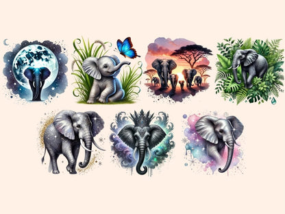 Elephants (P3) Clipart Animal Clipart - Wonders Artist