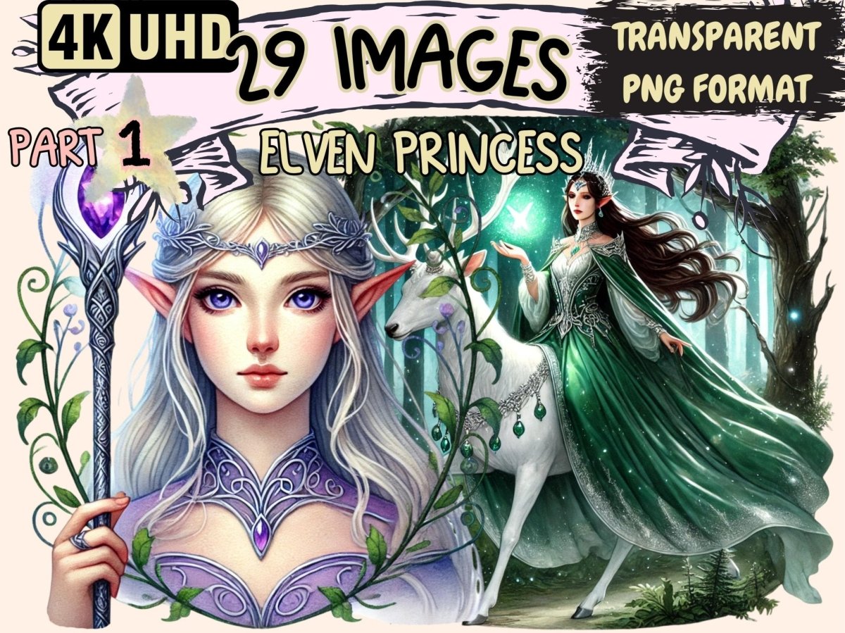Elven Princess Clipart ELF CLIPART - Wonders Artist