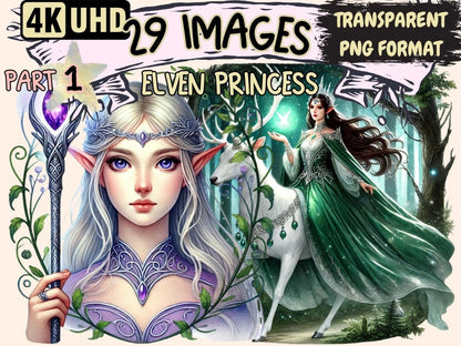Elven Princess Clipart ELF CLIPART - Wonders Artist