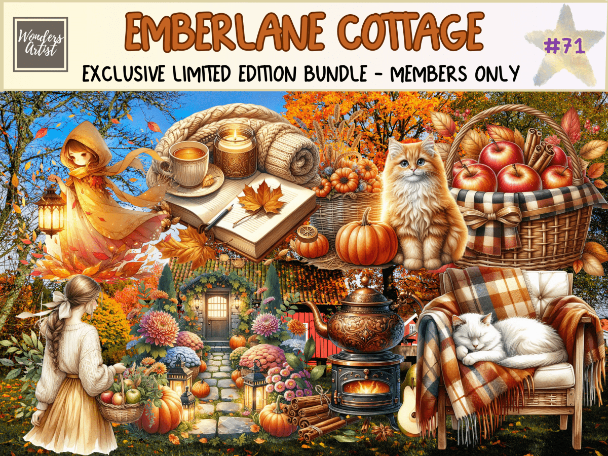 Emberlane Cottage Clipart (LIMITED EDITION) image 1