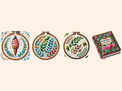 Embroidery Clipart embroidered patterns - Wonders Artist