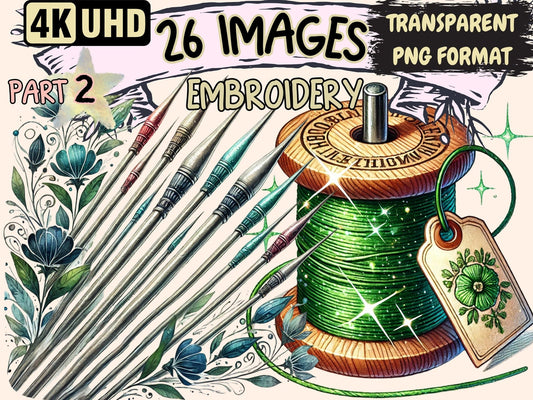 Embroidery (P2) Clipart - High - Quality Instant Digital Download for Creative Projects