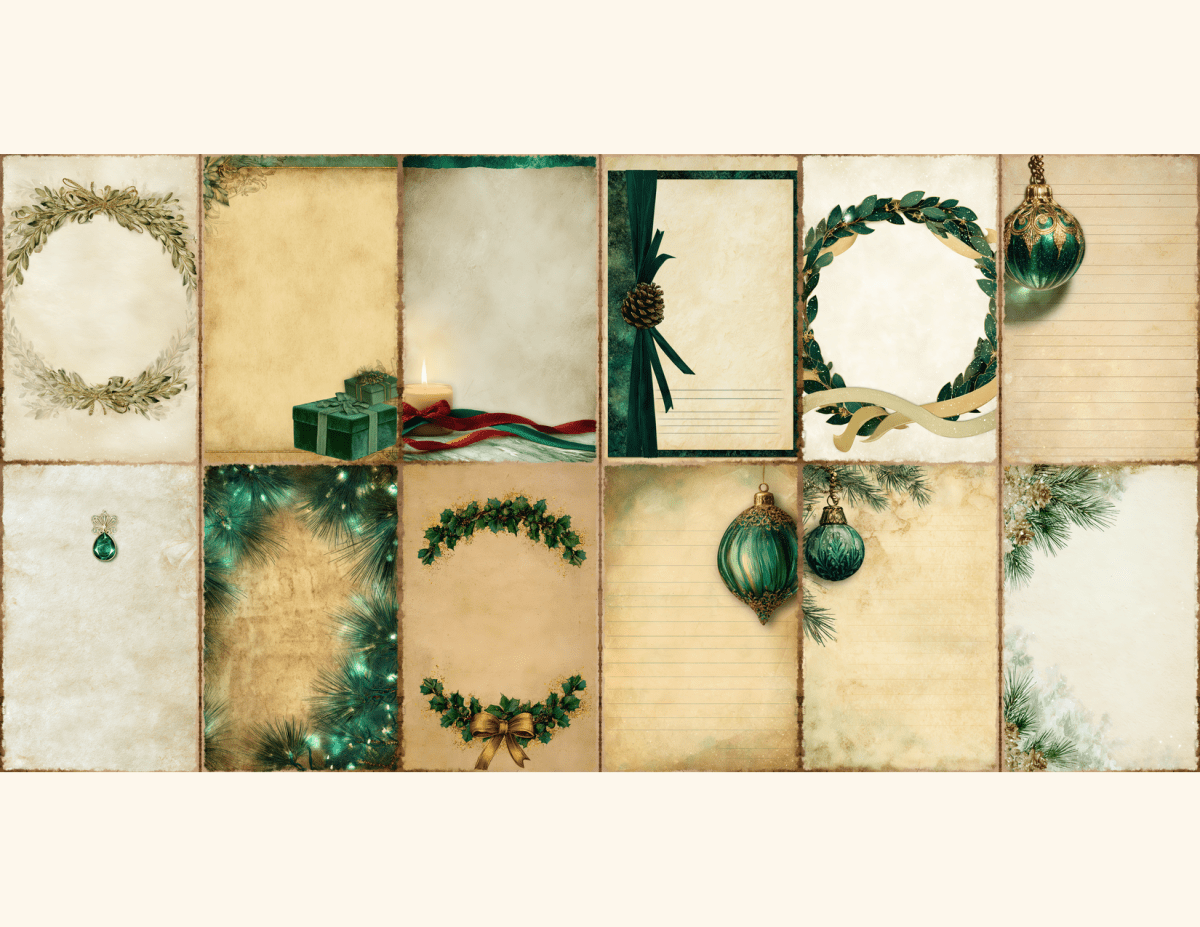 Emerald Christmas Journal Pages All Bundles Journal Pages new bundles all - WondersArtist