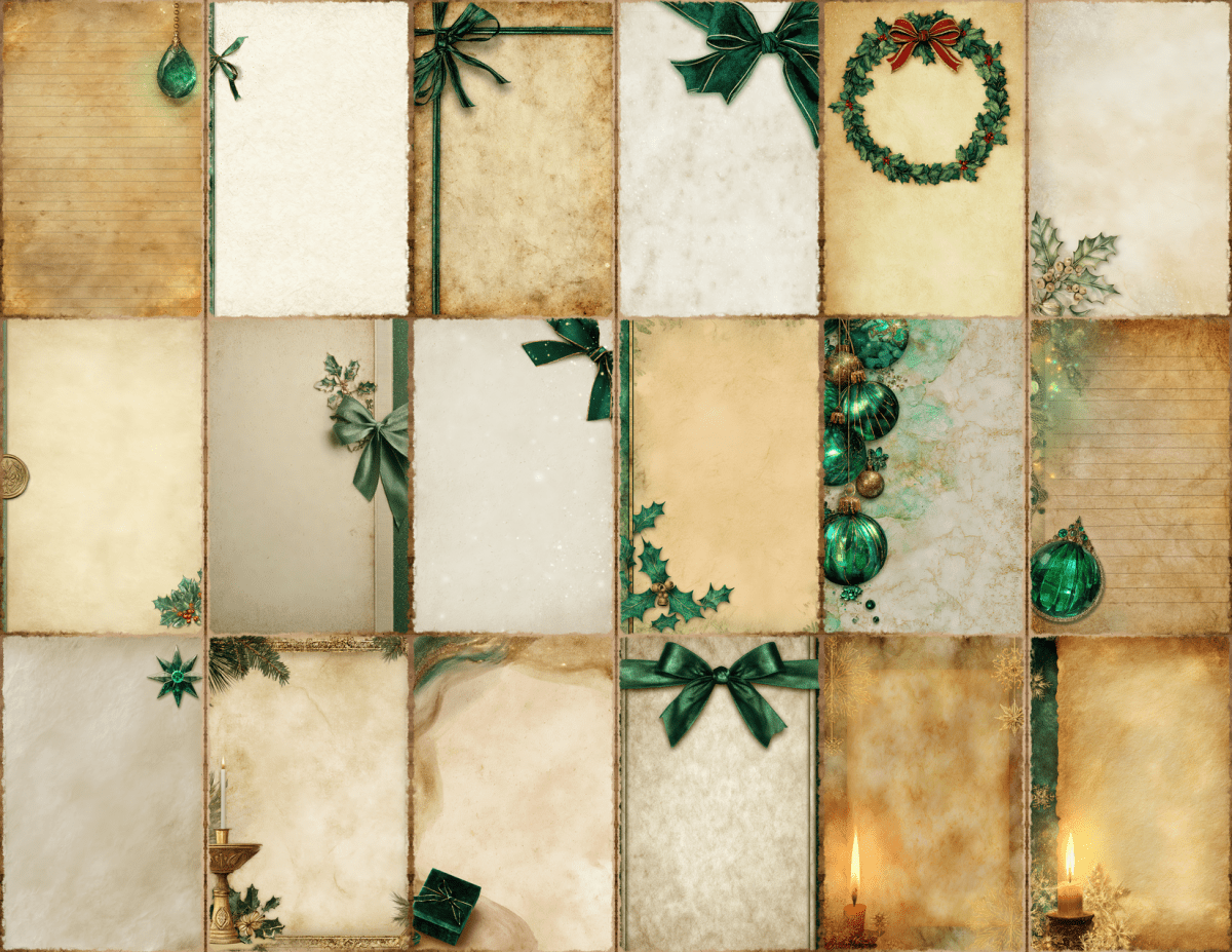 Emerald Christmas Journal Pages All Bundles Journal Pages new bundles all - WondersArtist